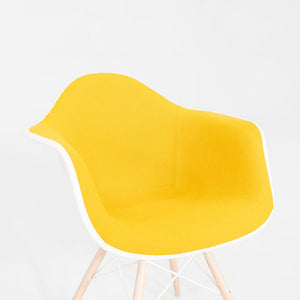 2022 Herman Miller Eames DAW Dining Chair in Yellow w/ Eiffel Base 3x Available