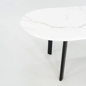 1990 Knoll Joseph D'Urso Racetrack Dining / Work Table in Steel with Marble Top