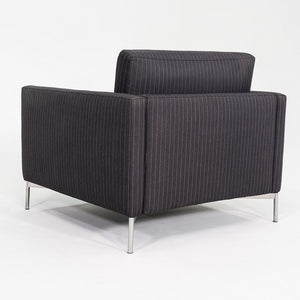 2008 Piero Lissoni for Knoll Divina Lounge Chair with Black Pinstripe Fabric