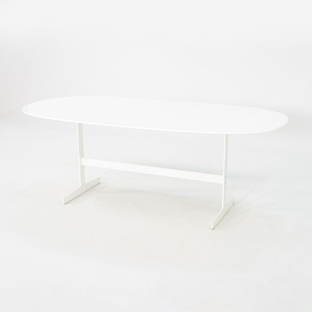 SOLD 2000s Jasper Morrison for Cappellini White Lacquer Simplon Dining Table 79x39x29