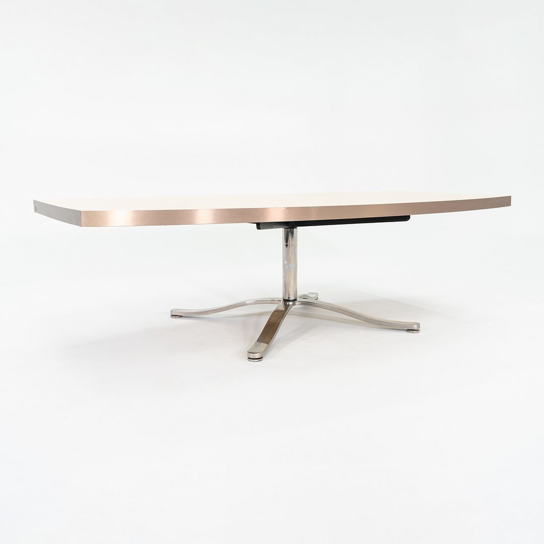 2004 Nicos Zographos Custom Conference Table in Wood with Stainless Steel Base