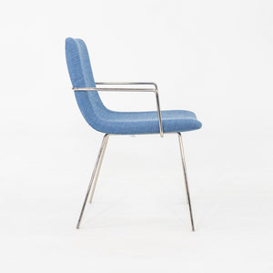 2018 Pair of Capra Arm Chairs by Lee Pasteris for Martin Brattrud in Blue Fabric