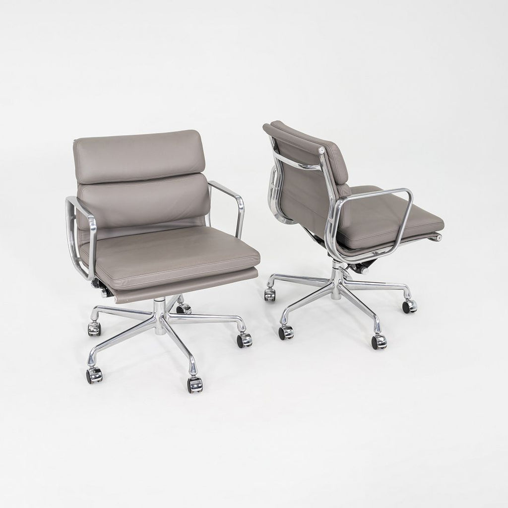 2013 Herman Miller Eames Soft Pad Management Desk Chair Grey Leather 11x Avail