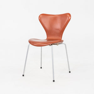 2004 Set of Four Arne Jacobsen for Fritz Hansen Series 7 Dining Chairs in Cognac