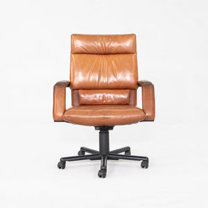 1980s Mario Bellini & Dieter Thiel for Vitra Figura Office Chair Cognac Leather