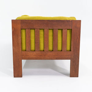 1975 Tage Poulsen Sofa w/ Lime Green Fabric Cushions for CI Designs in Oak
