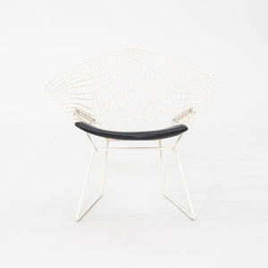 1960s Harry Bertoia for Knoll Diamond Lounge Chair w/ Black Leather Seat Cushion