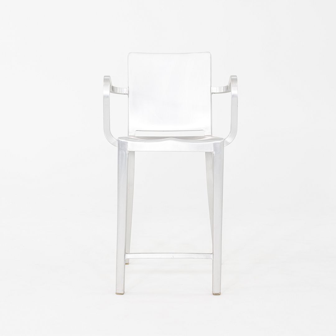 2010s Pair of Philippe Starck for Emeco Hudson Counter Stool in Brushed Aluminum