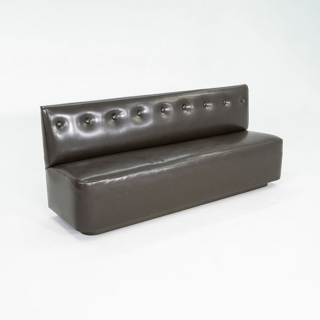 2004 Henry B Urban Custom Banquette / Bench Rich Brown Vinyl Upholstery Finish