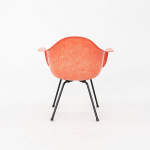 C. 1953 Pair of Herman Miller Eames Zenith MAX Fiberglass Arm Shell Chairs Red