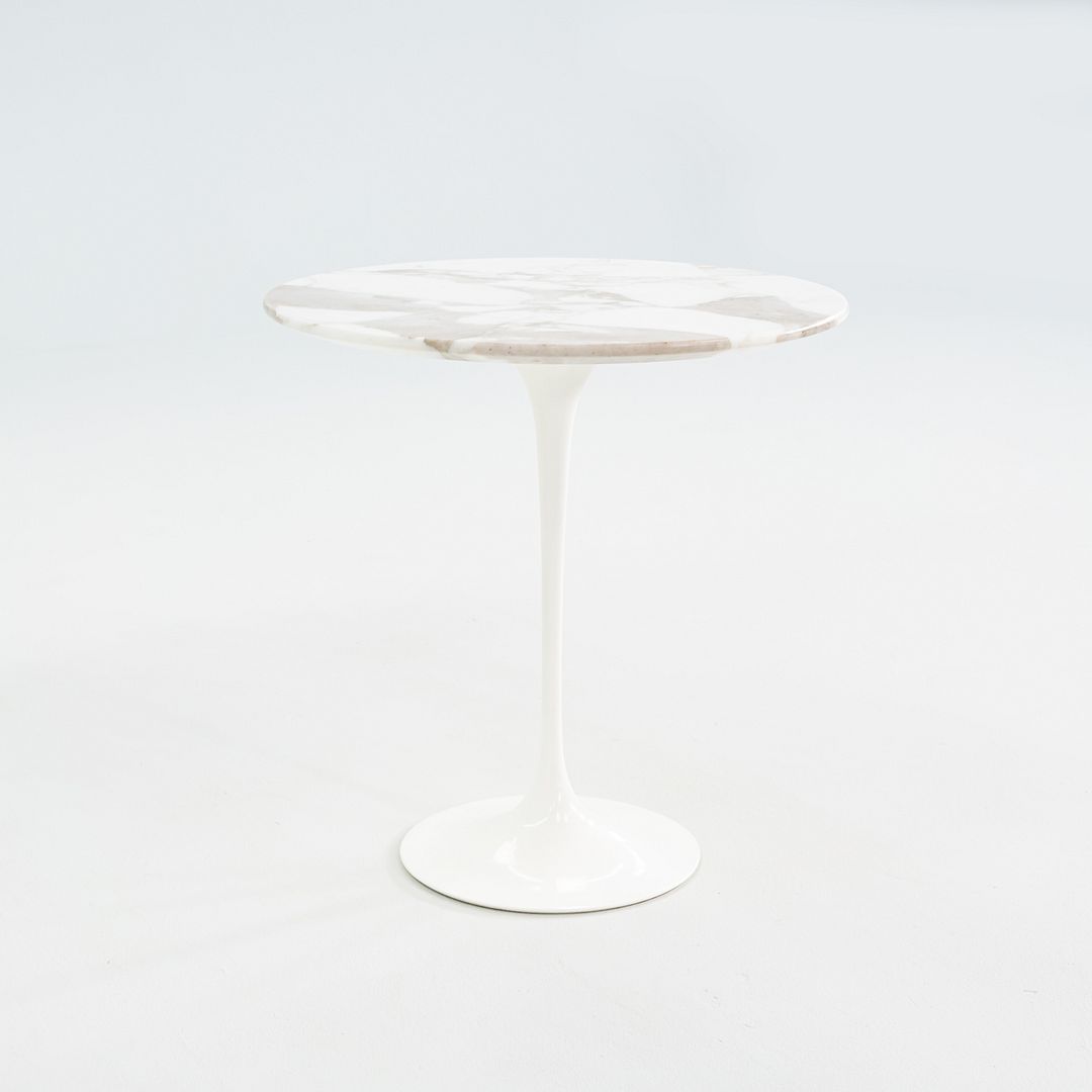2003 Eero Saarinen for Knoll Tulip Side Table in Calacatta Gold Marble 20 inches