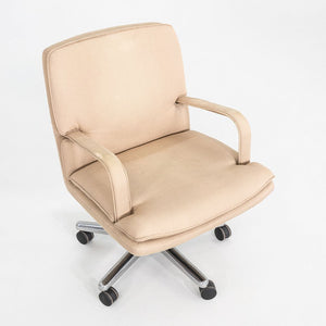 1990s Geiger / Brickel Associates Executive Desk Chair in Tan Fabric 4x Avail