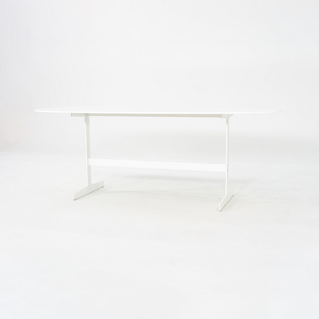 SOLD 2000s Jasper Morrison for Cappellini White Lacquer Simplon Dining Table 79x39x29