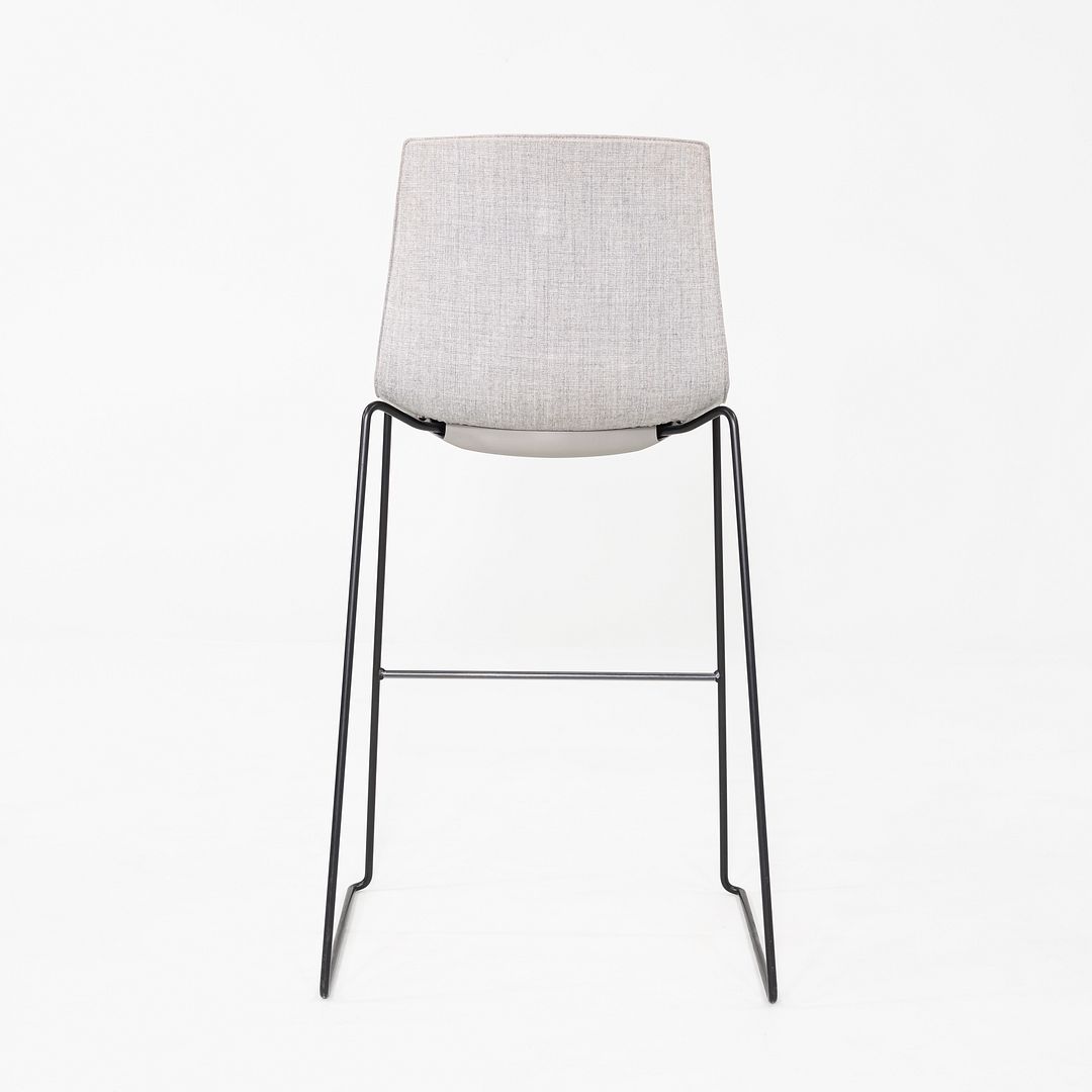 2010s Pair of Lievore Altherr Molina for Arper Catifa 46 Bar Stool Grey Fabric