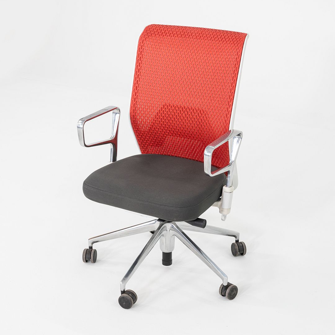 2013 Antonio Citterio for Vitra ID Mesh Desk Chairs in Grey with Orange Mesh 12x Available