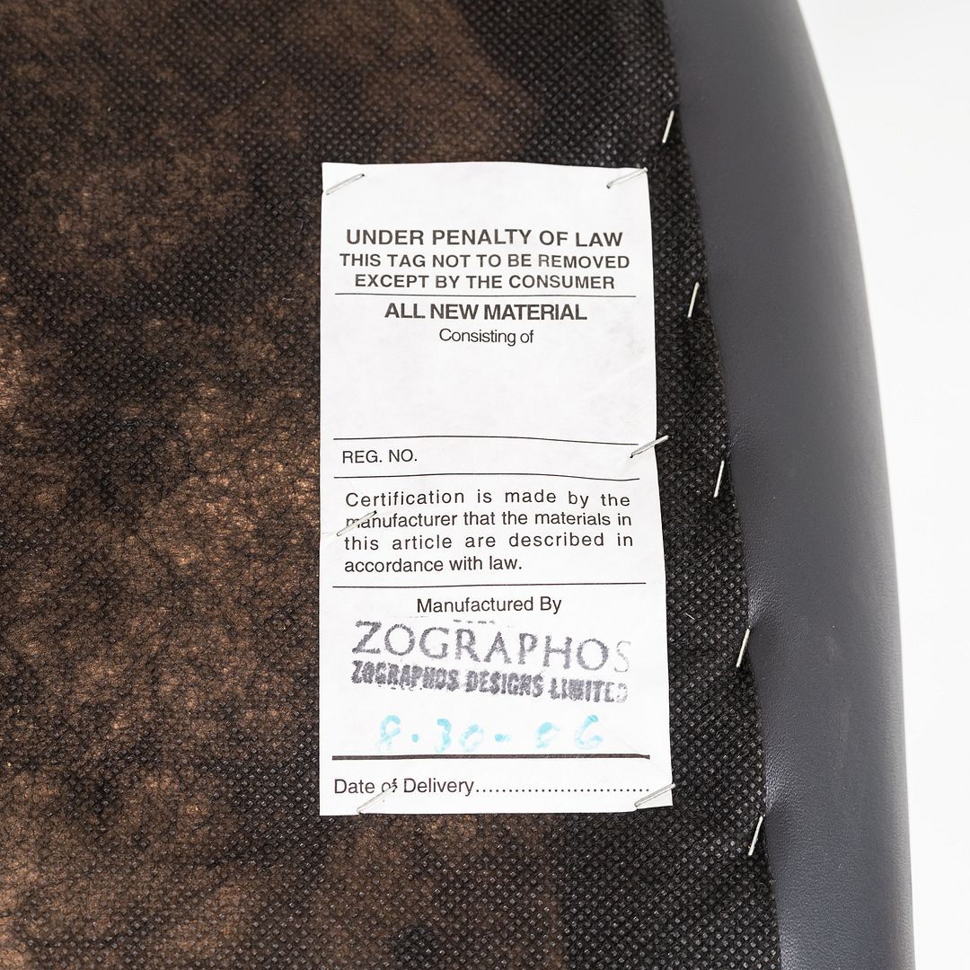 2006 Nicos Zographos Alpha Bucket Executive Desk Chair in Grey Leather 9x Avail
