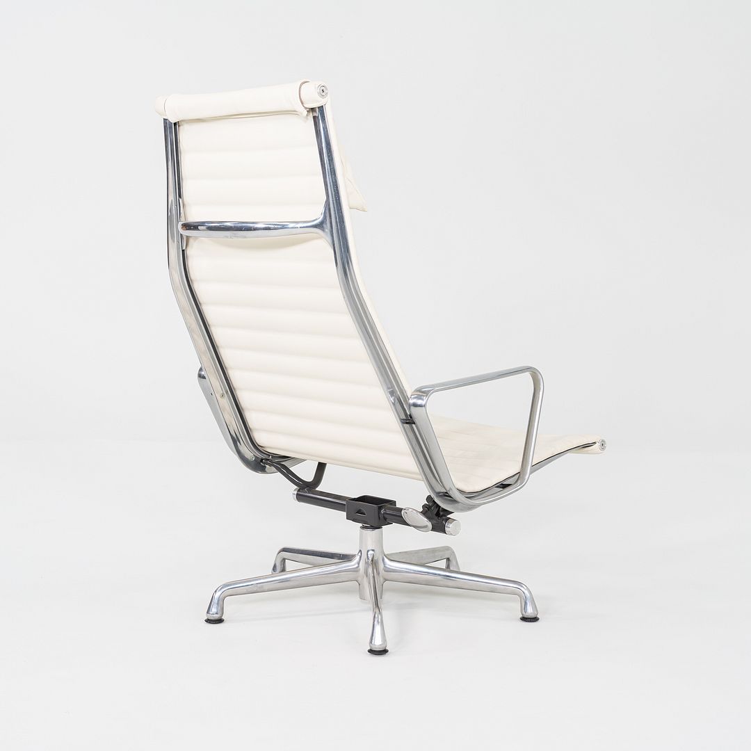 2009 Herman Miller Eames Aluminum Group Lounge Chair with 2101 Ivory Leather