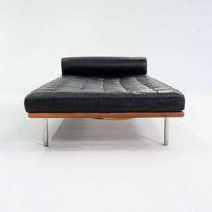 1980s Mies van der Rohe for Knoll Barcelona Daybed in Black Leather, Model 258L