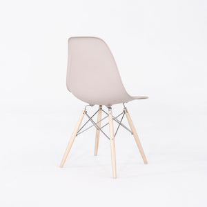 2020 Pair of Herman Miller Eames Plastic DSW Dining Shell Chairs w/ Eiffel Base