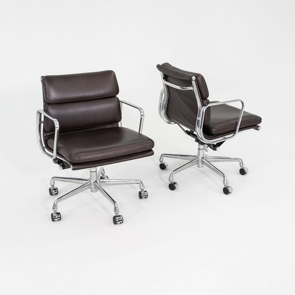 2019 Herman Miller Eames Soft Pad Management Desk Chair Brown Leather 7x Avail