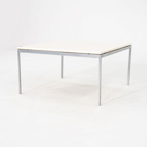 1970s Florence Knoll Coffee / End Table in Chromed Steel and White Marble 36"