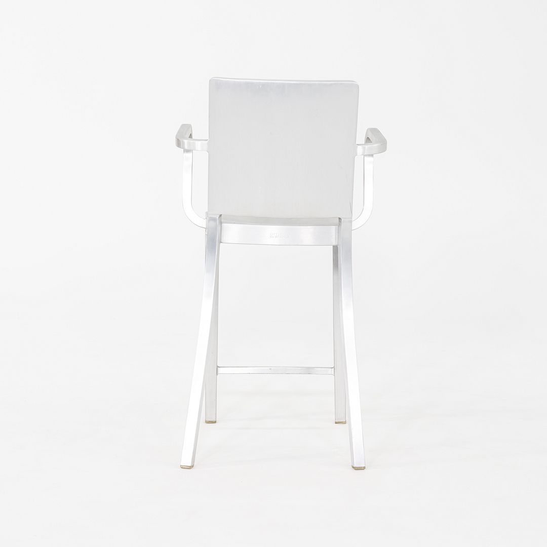 2010s Pair of Philippe Starck for Emeco Hudson Counter Stool in Brushed Aluminum