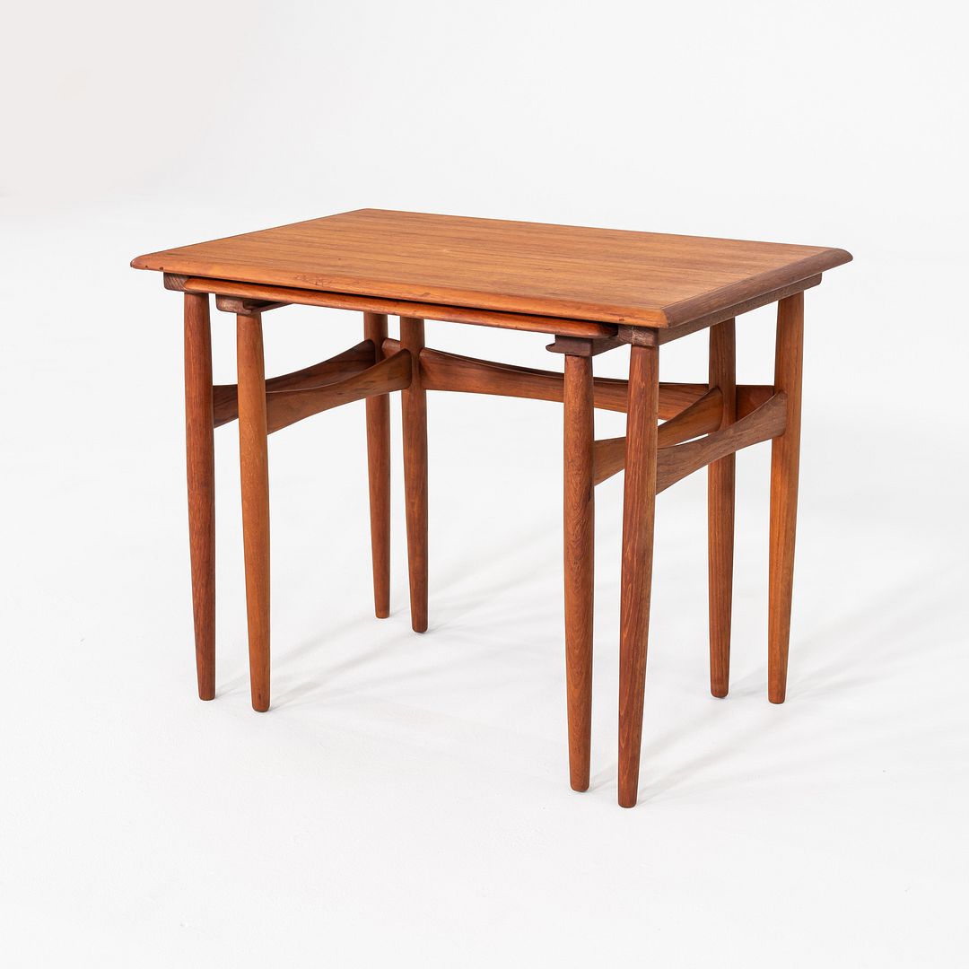 1960s Pair of Danish Nesting Tables by Kai Kristiansen for Vildbjerg Mobelfabrik