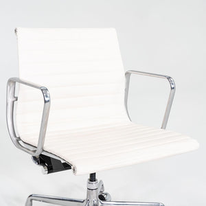 2023 Herman Miller Eames Aluminum Management Desk Chair White Leather 4x Avail
