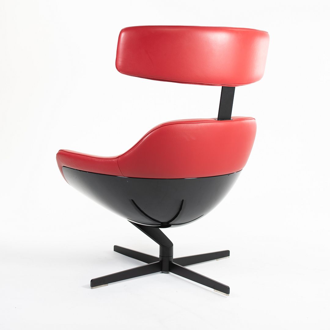 2013 277 Auckland Lounge Chair by Jean-Marie Massaud for Cassina in Red Leather 2x Available