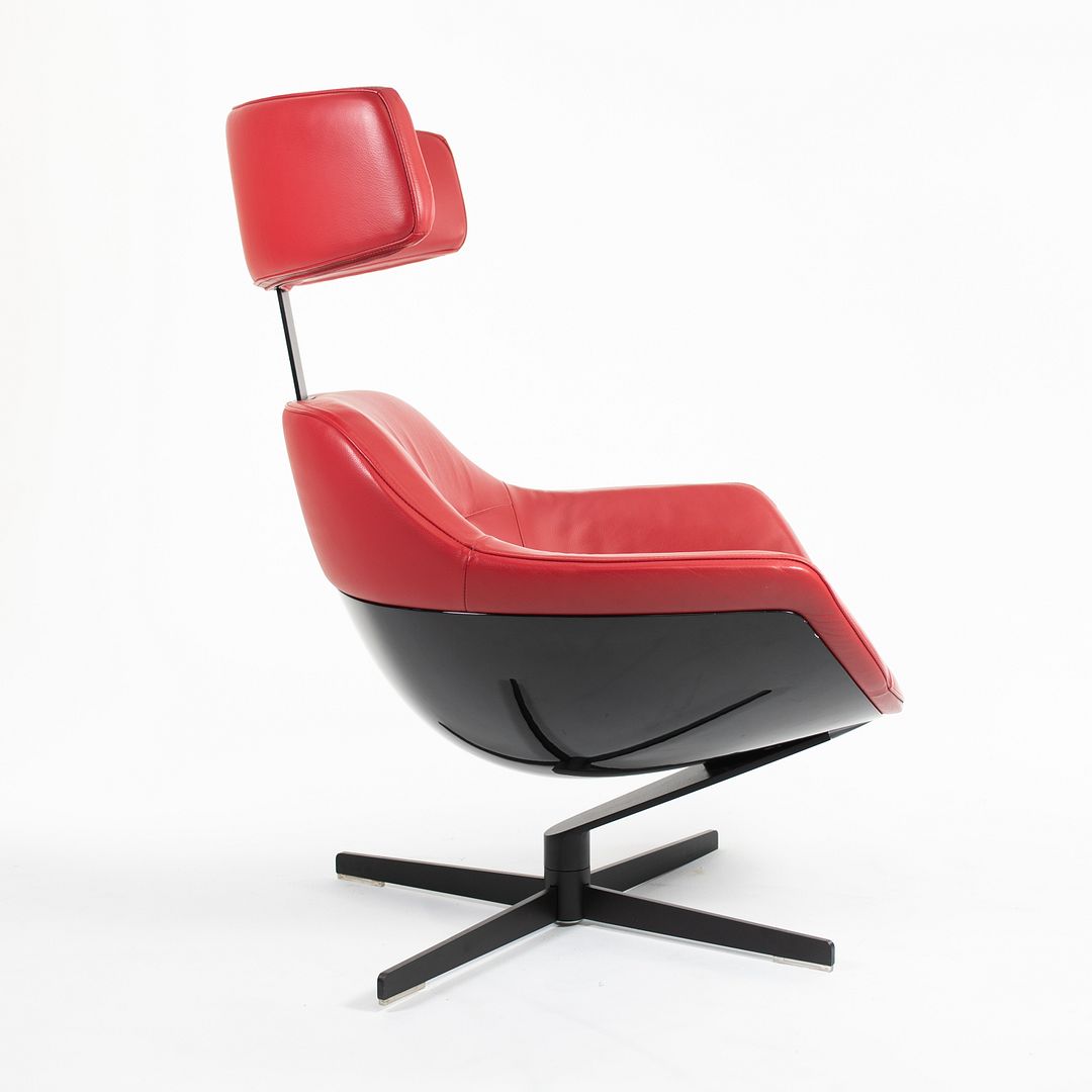 2013 277 Auckland Lounge Chair by Jean-Marie Massaud for Cassina in Red Leather 2x Available