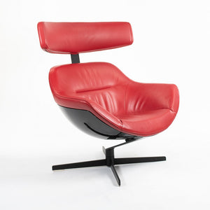 2013 277 Auckland Lounge Chair by Jean-Marie Massaud for Cassina in Red Leather 2x Available