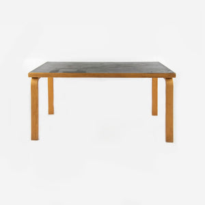 1950s Children's L-Leg Table or Coffee Table, Model 81B by Aino and Alvar Aalto for Artek in Birch with Linoleum Top