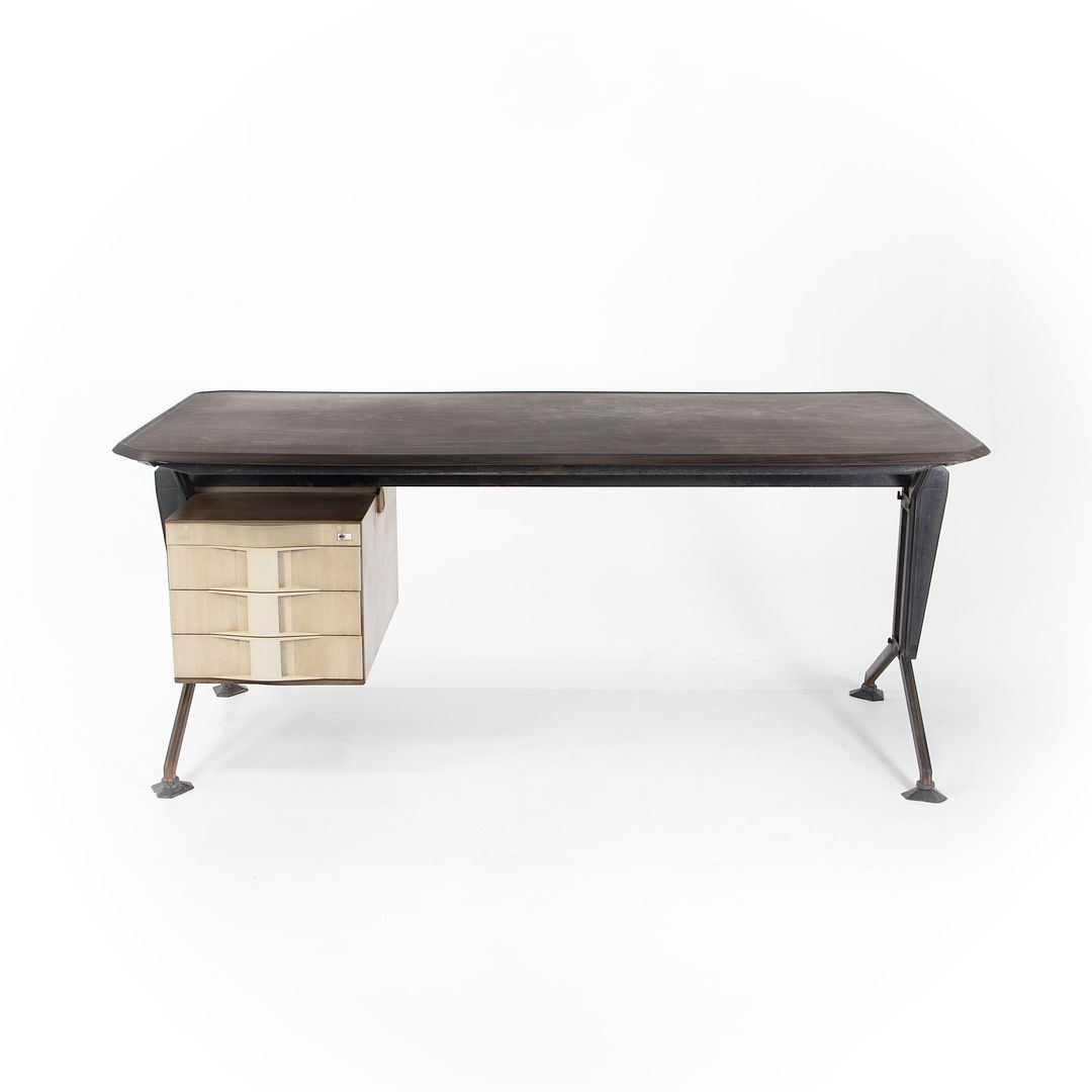 1960s Arco Office Desk by Studio BBPR for Olivetti in Iron and Bakelite