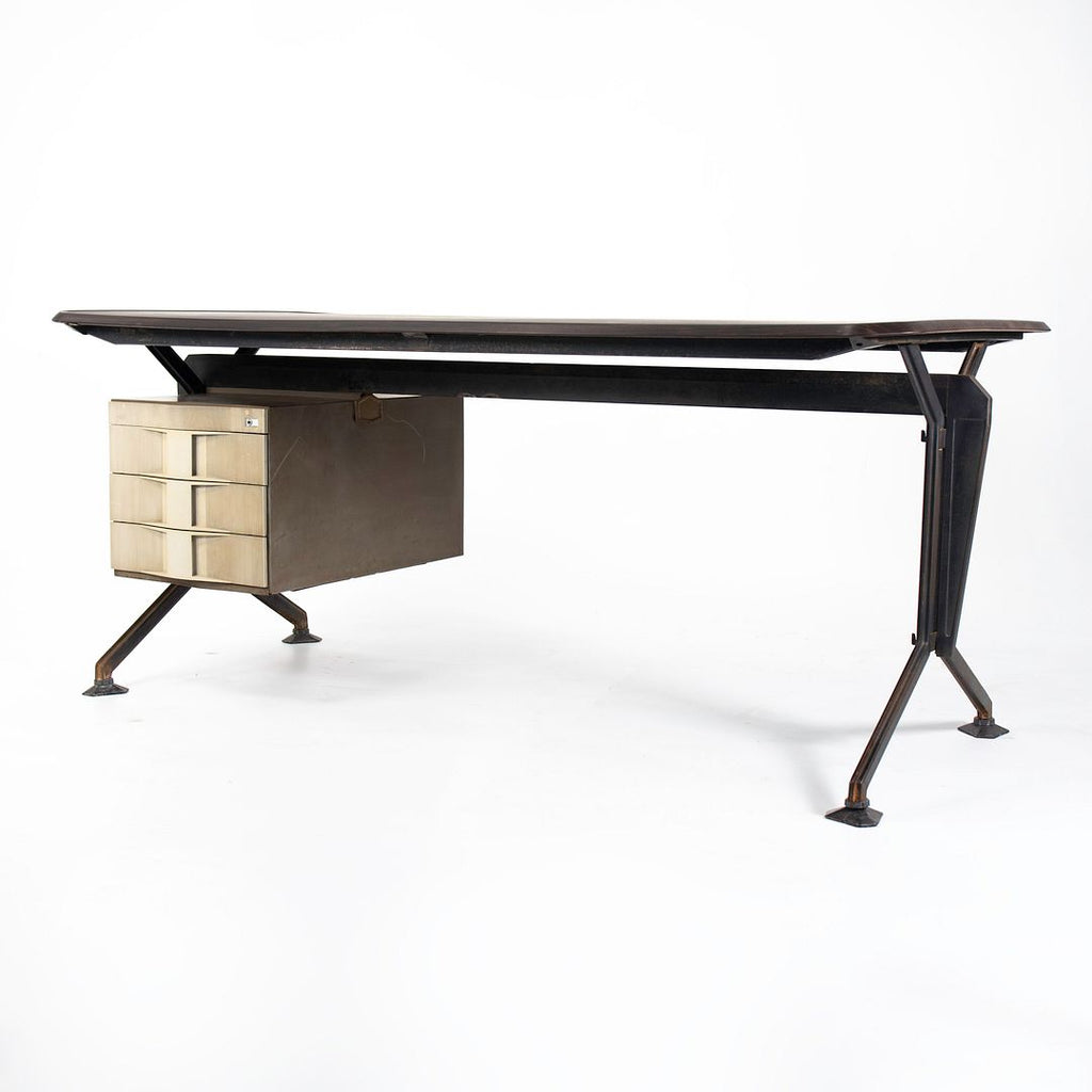 1960s Arco Office Desk by Studio BBPR for Olivetti in Iron and Bakelite