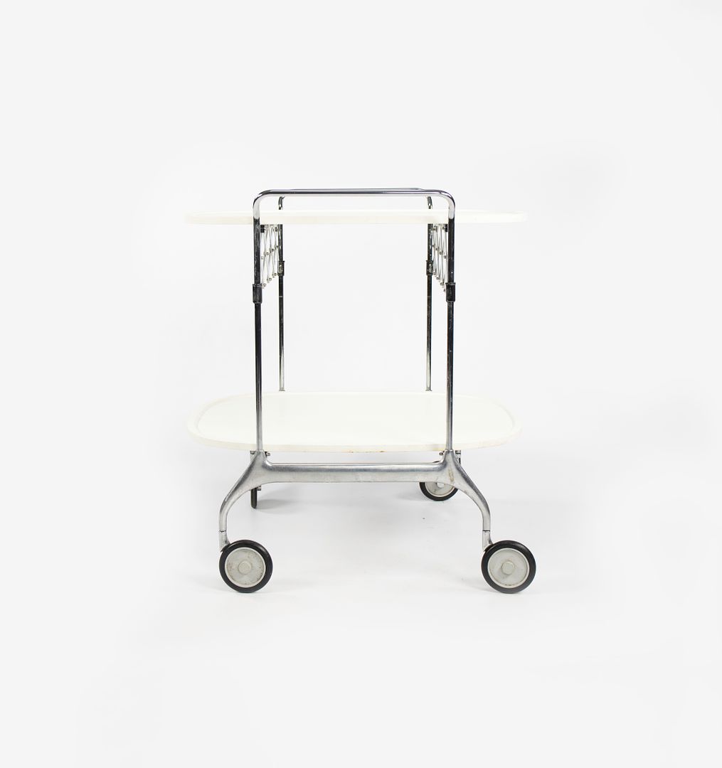 2009 Gastone Trolley Bar Cart, Model 4470 by Antonio Citterio and Glen Oliver Low for Kartell Steel, Chrome, Aluminum, Plastic, Paint, Rubber