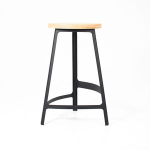 2010s Factory Counter Stool by Sean Dix in Wood and Steel 4x Available
