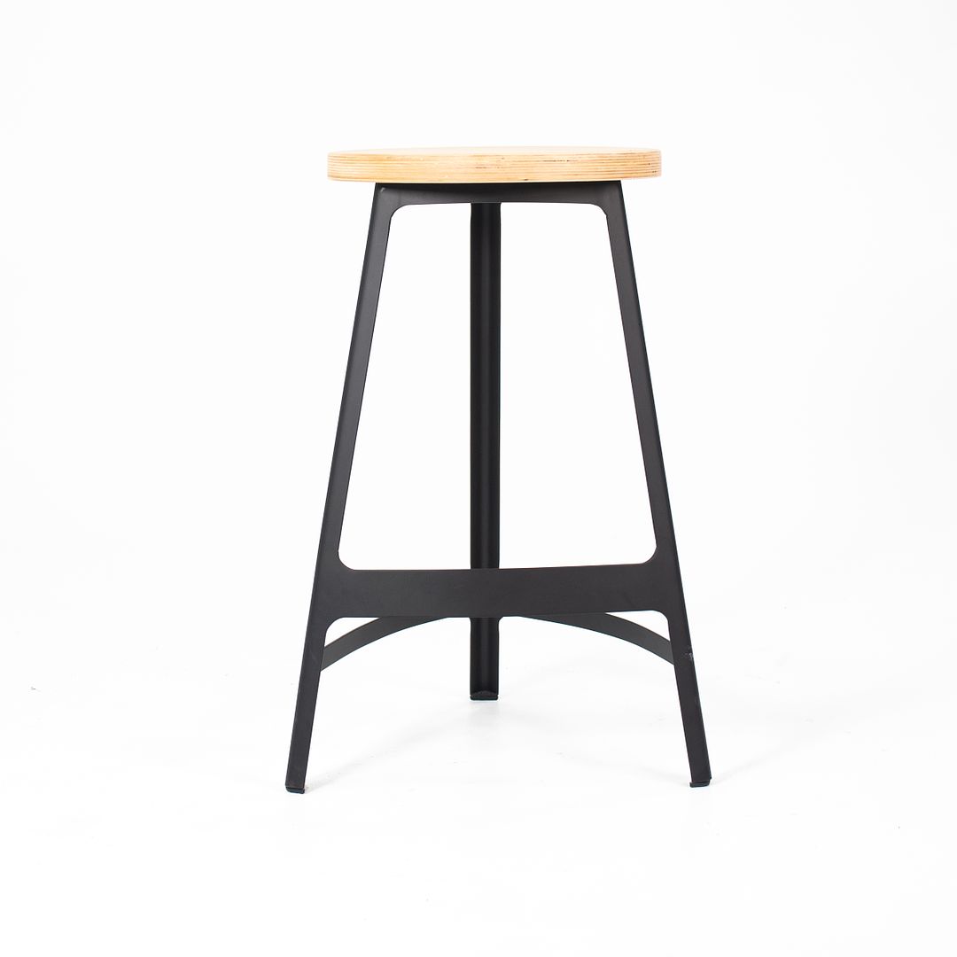 2010s Factory Counter Stool by Sean Dix in Wood and Steel 4x Available