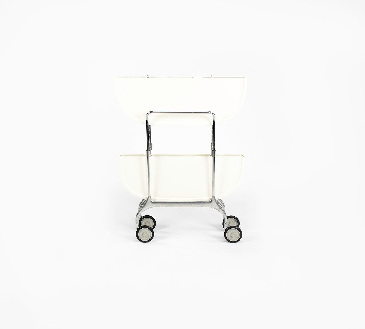 2009 Gastone Trolley Bar Cart, Model 4470 by Antonio Citterio and Glen Oliver Low for Kartell Steel, Chrome, Aluminum, Plastic, Paint, Rubber