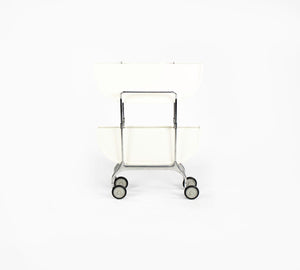 2009 Gastone Trolley Bar Cart / Tray Table, Model 4470 by Antonio Citterio and Glen Oliver Low for Kartell Steel, Chrome, Aluminum, Plastic, Paint, Rubber