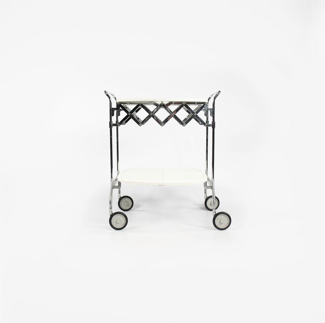 2009 Gastone Trolley Bar Cart / Tray Table, Model 4470 by Antonio Citterio and Glen Oliver Low for Kartell Steel, Chrome, Aluminum, Plastic, Paint, Rubber