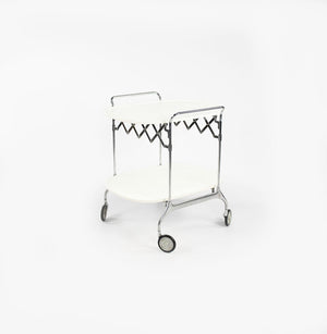 2009 Gastone Trolley Bar Cart / Tray Table, Model 4470 by Antonio Citterio and Glen Oliver Low for Kartell Steel, Chrome, Aluminum, Plastic, Paint, Rubber