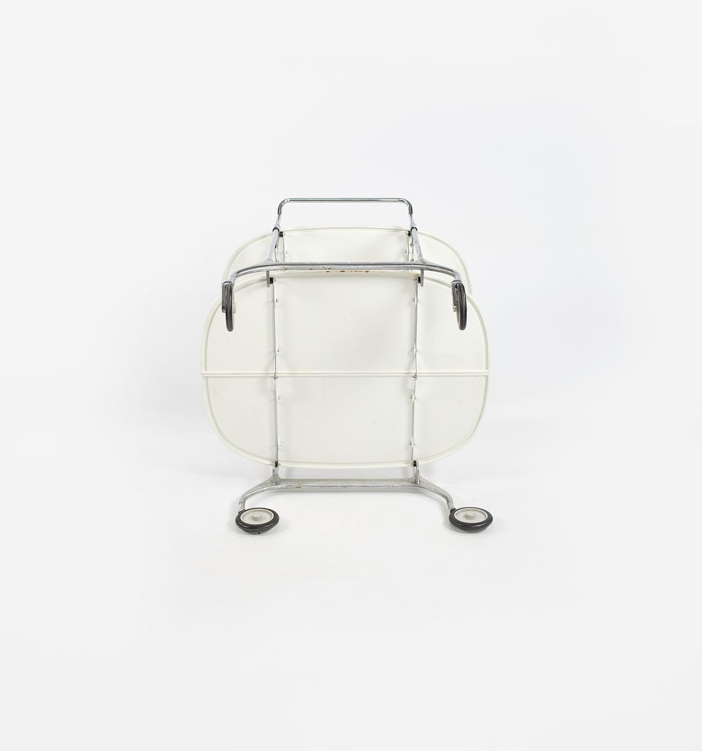 2009 Gastone Trolley Bar Cart, Model 4470 by Antonio Citterio and Glen Oliver Low for Kartell Steel, Chrome, Aluminum, Plastic, Paint, Rubber