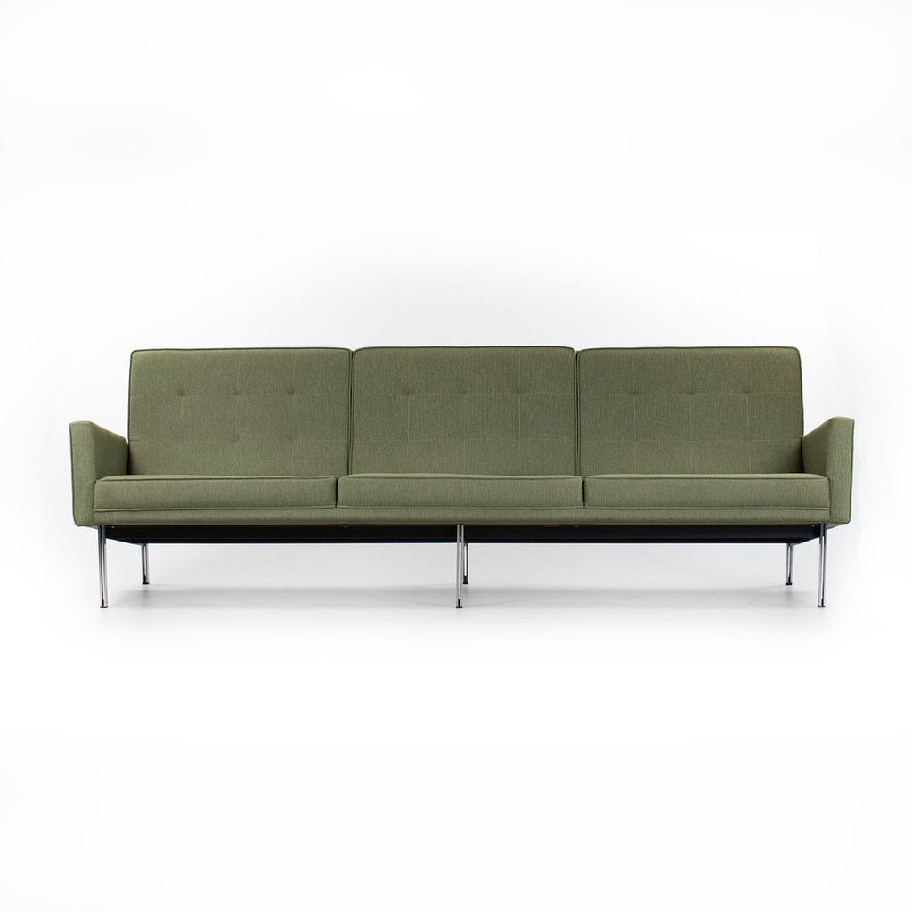 SOLD 1958 Parallel Bar Three Seat Sofa, Model 57 by Florence Knoll in Original Fabric Upholstery