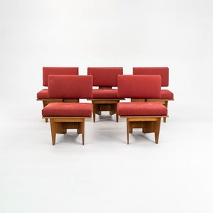 1970s Set of Five Frank Lloyd Wright Custom Seats for Stuart Richardson House