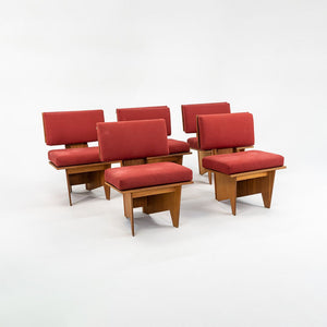 1970s Set of Five Frank Lloyd Wright Custom Seats for Stuart Richardson House