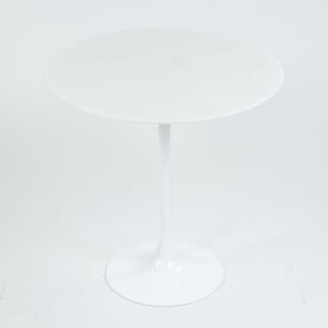 SOLD 2020 Round Pedestal Side Table, Model 163 TR by Eero Saarinen for Knoll Aluminum, Powder-coat, Marble