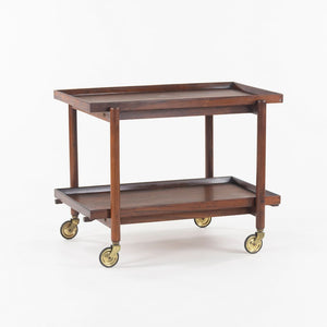 1960s Poul Hundevad Designed Danish Modern Two-Tiered Rosewood Serving Bar Cart