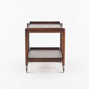 1960s Poul Hundevad Designed Danish Modern Two-Tiered Rosewood Serving Bar Cart