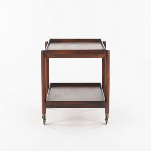 1960s Poul Hundevad Designed Danish Modern Two-Tiered Rosewood Serving Bar Cart