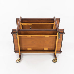 1960s Poul Hundevad Designed Danish Modern Two-Tiered Rosewood Serving Bar Cart